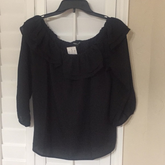 J Crew Ruffle Convertible On/Off Shoulder Blouse - Picture 6 of 8